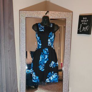 Calvin Klein Gathered and Pleated Dress